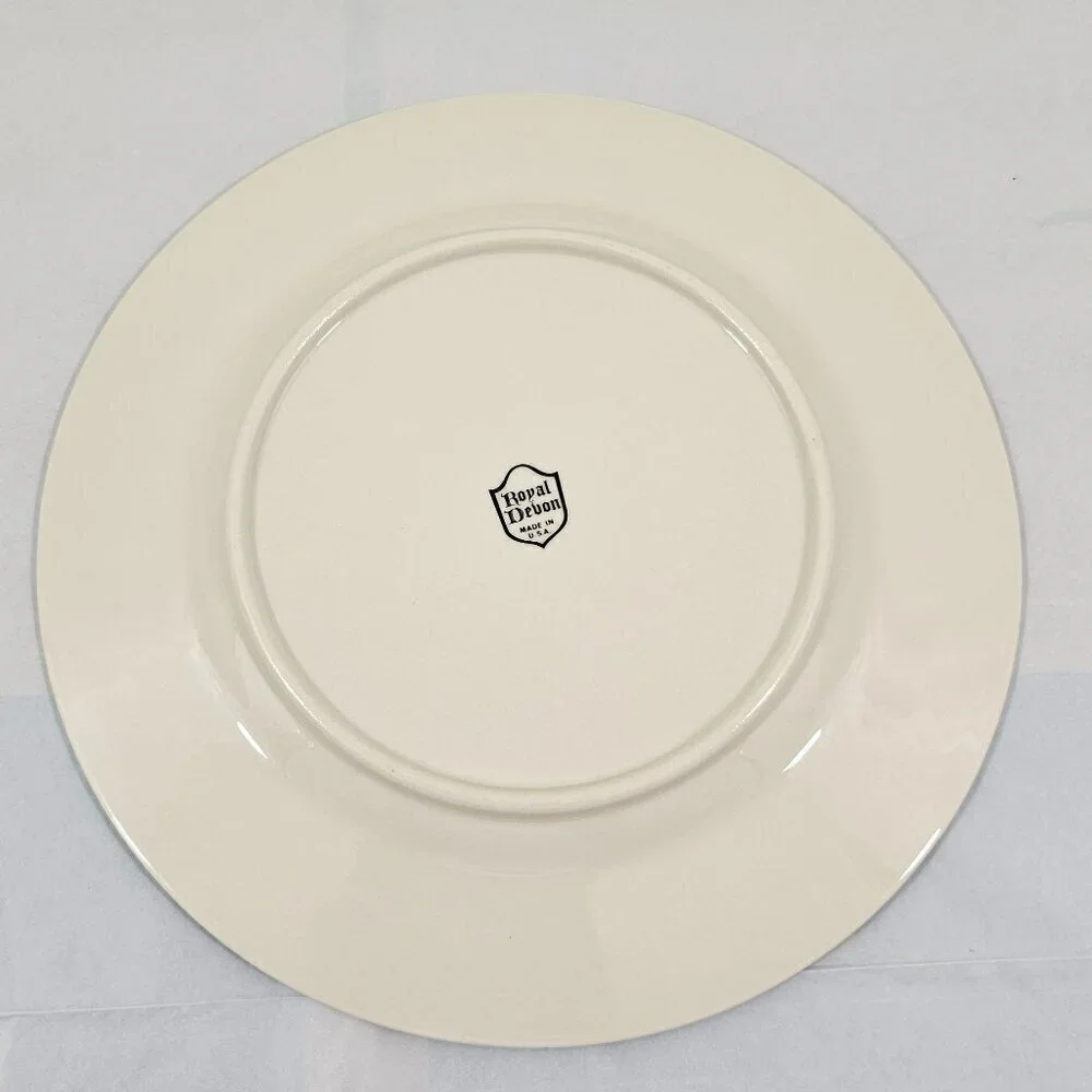 Royal Devon USA Simplicity Platinum 8 ¼” Salad Luncheon Plates – Set of 5